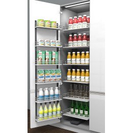 COLUMNA PANTRY DOBLE PRO OVAL MODULO DE 60 CROMADO