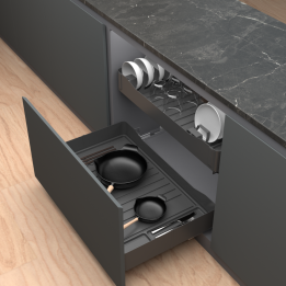 CAJON CON GUIAS LUX PRO SOFT DE MOULO DE 90 ANTRACITA